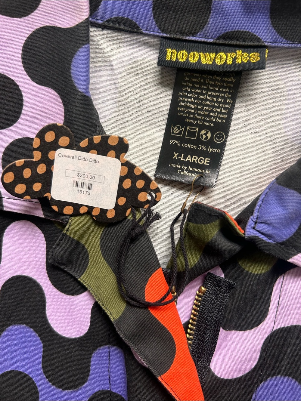 Nooworks Multicolor Wave-Print Jacket - Purple, Black, Orange, Green